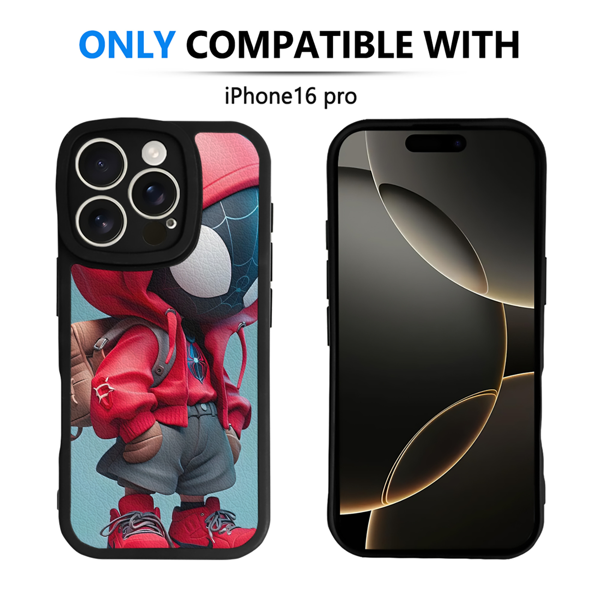 Spider Man スパイダーマン 【iPhone 16シリーズ対応】シリコンスマホケース（レザー調） 材質：シリコン